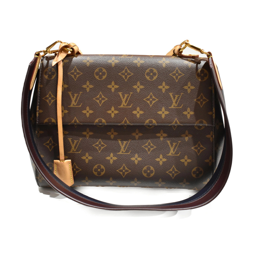 LOUIS VUITTON Cluny Monogram Brown Canvas Shoulder Bag Handbag Bi